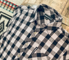 Out of stock Achromatic Plaid Button Up